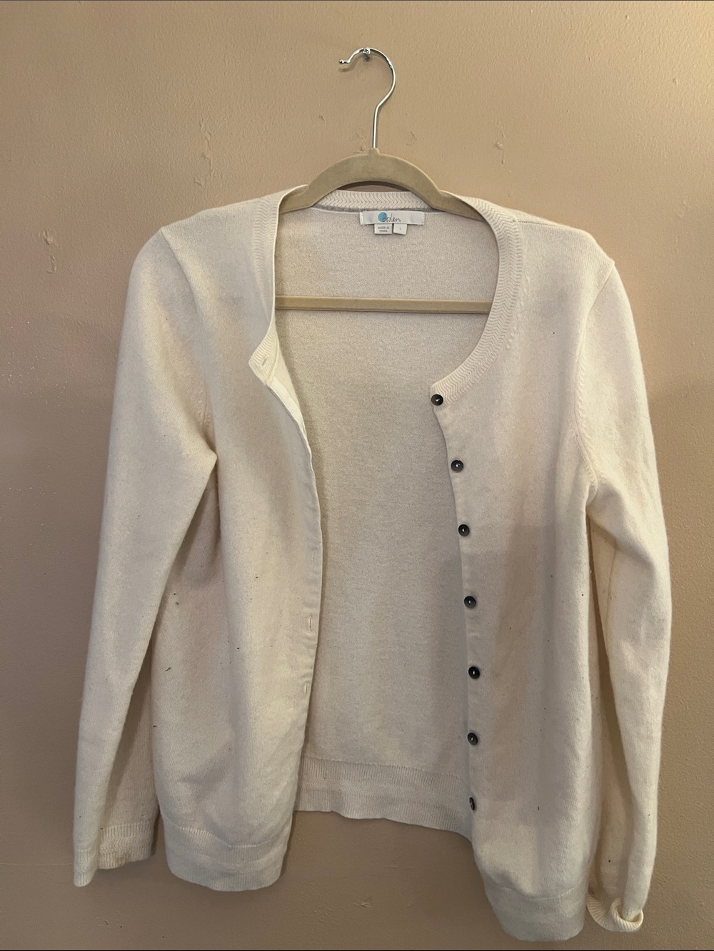 Boden Cream Button-Front Women's Cardigan